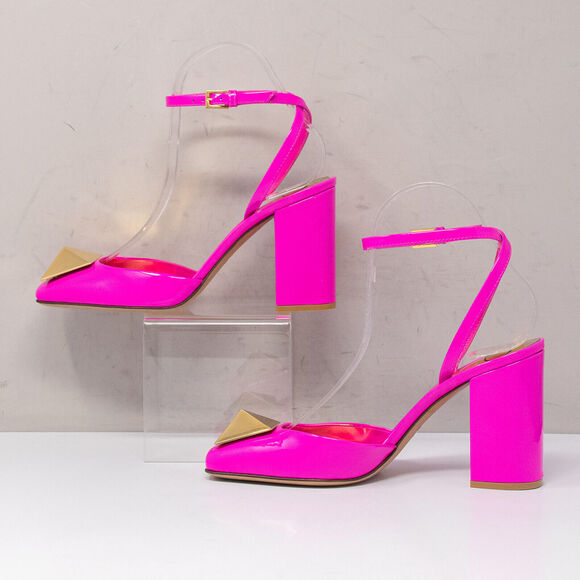 Valentino Garavani Pink Solo Maxi Stud Heels Size 36.5 (6.5 US) - Picture 3 of 7